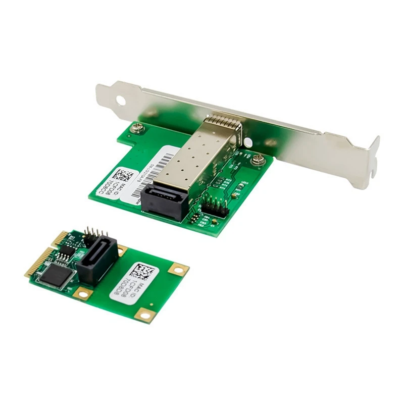 Imagem -02 - Mini Pci-e Adaptador Ethernet para I210 Porta Única Placa de Rede Sfp 1g 1000m Placa de Fibra Óptica para Computador