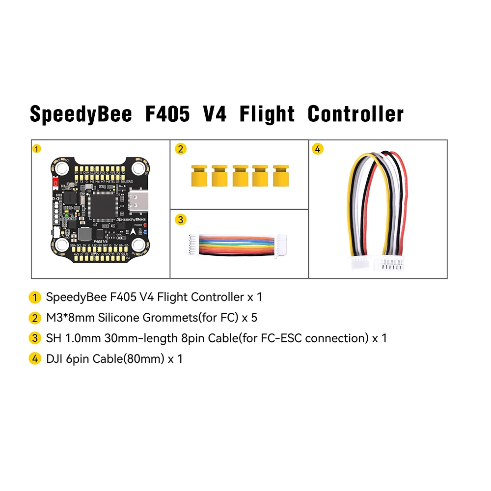 SpeedyBee F405 V3/V4 FC ESC Stack 3-6S Lipo Flight Control BLS 50A/55A 4 in 1 ESC 30x30 Bluetooth