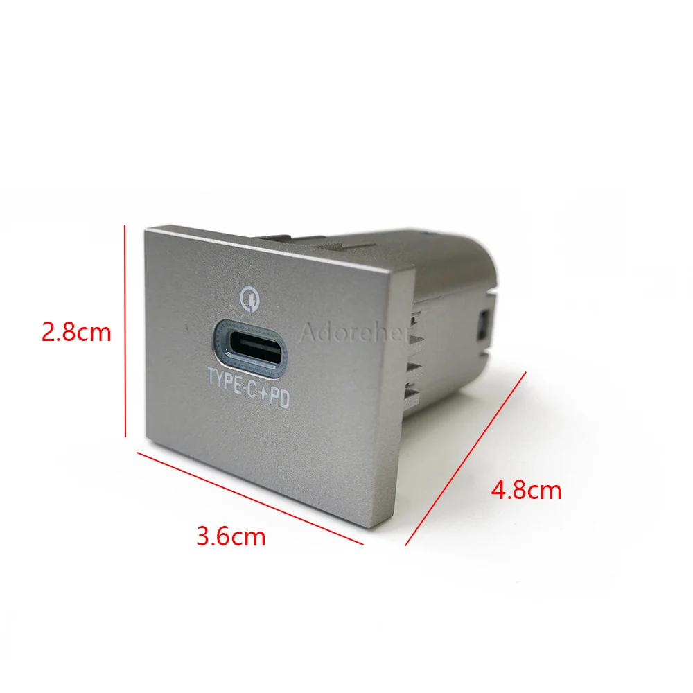 Compatible For Ford Focus 2 mk2 2004-2011 Car Electronics Accessories USB Charger Socket Fast Charge Adapter PD Type C
