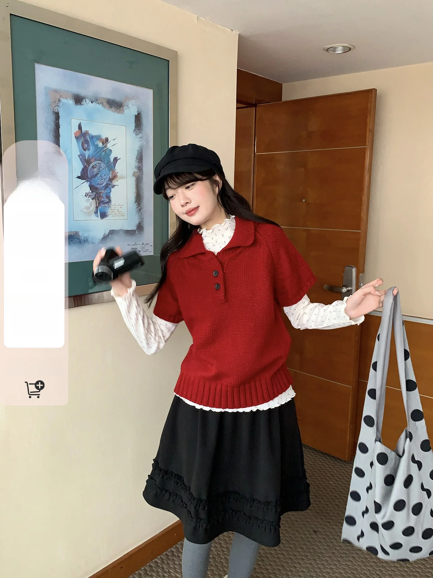

Holli Korean Sle Ne Sweater Women's ort Sve Overlap Wear Warmth Faion Winter New Arrival Knitted Top