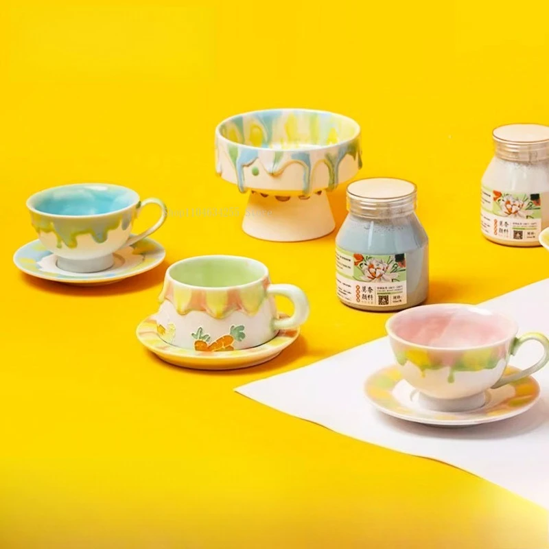 120 Ml/bottle Medium-temperature Fired Lead-free Concentrated Ceramic Glaze DIY Pottery Handicrafts Decorative Coloring Glaze