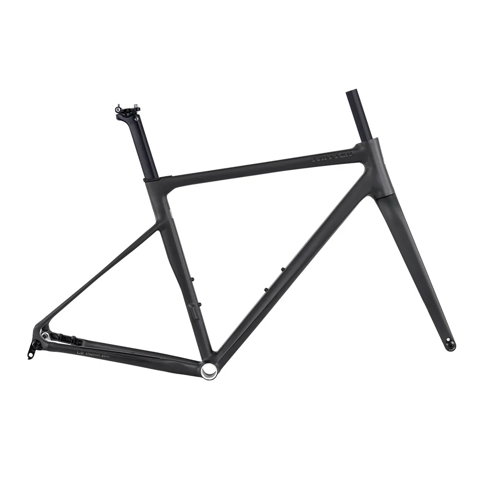 700C Road Bike Aluminum Frame with Carbon Fork Thru Axle 12x100 12x142 Disc Brake Internal Cable Frame Bicycle Parts