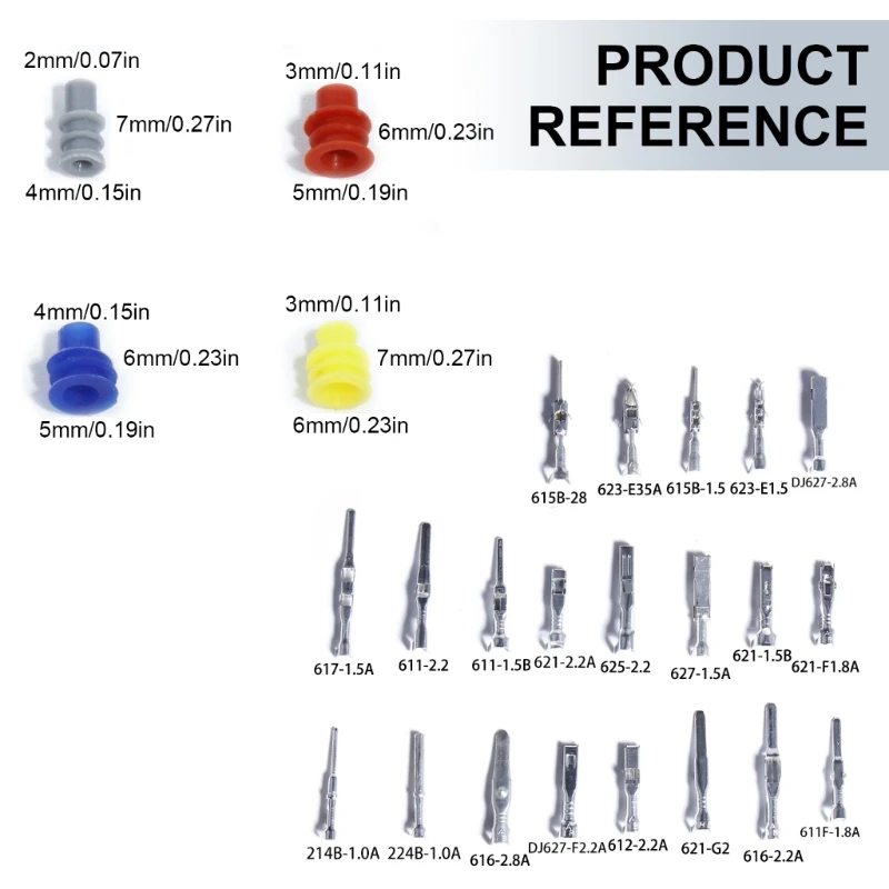 Electrical Pin Connectors Car Wire Terminals Connector Pin Auto Electric Connector 1/1.5/1.8/2.2/2.8/3.5mm Easy to Use