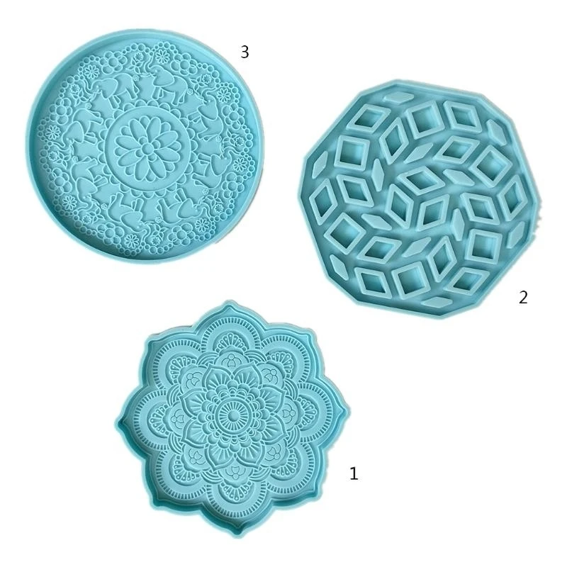 N7MF Diy Crystal Mandala Mold Epoxy Resin Mold Suitable for Resin Casting