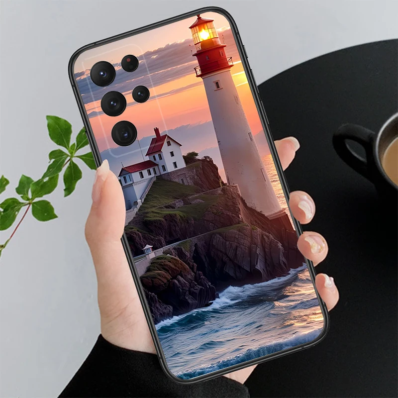 

Phone Case For Samsung A55 A16 A56 A36 A35 A15 A53 A54 A33 A34 A25 A05S A52 A52S A14 A26 A71 Lighthouse