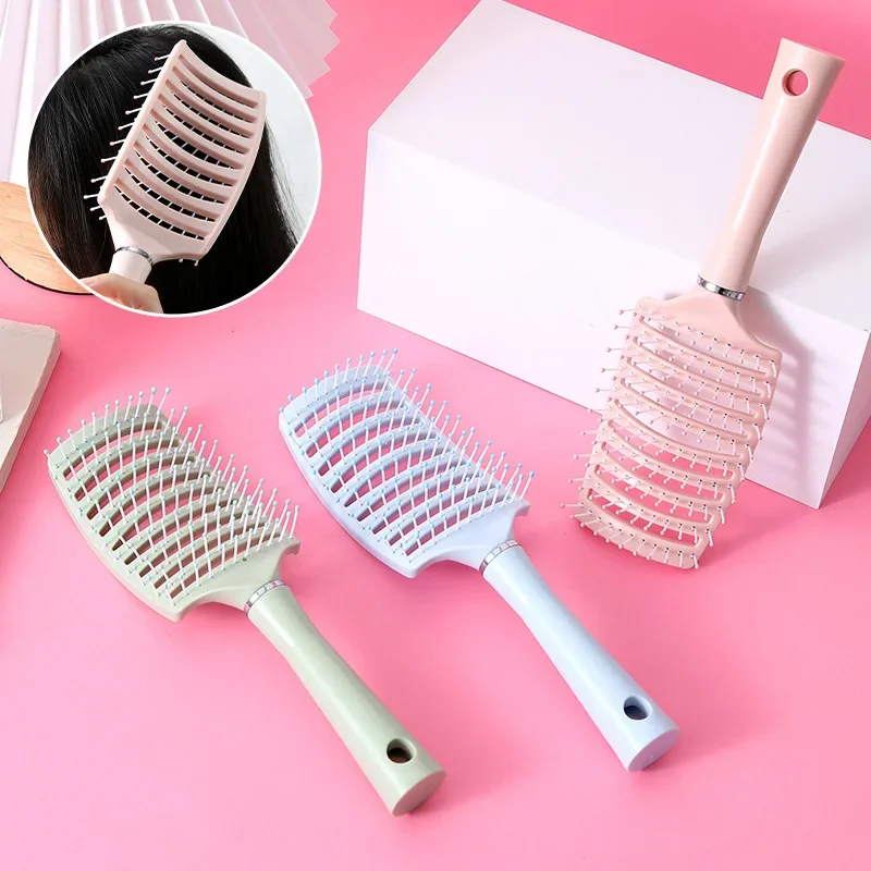 

1pc Large Curved Comb Rib Comb Anti-static Massage Hair Brush Shower Massage Hairbrush Stylish fluffy comb Salon Tools