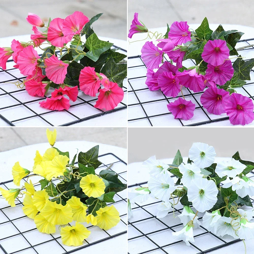 Artificial Hanging Vine Fake Morning Glory Garden Fake Morning Glory Simulation Petunia Home Decoration Party DIY Design