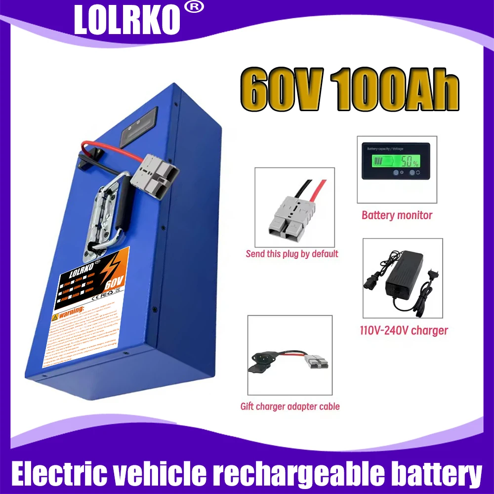 

Air fast transportation New Full Capacity Power 18650 Lithium Battery 60V 20AH-100AH Lithium Battery Pack Suitable for 250-3000W