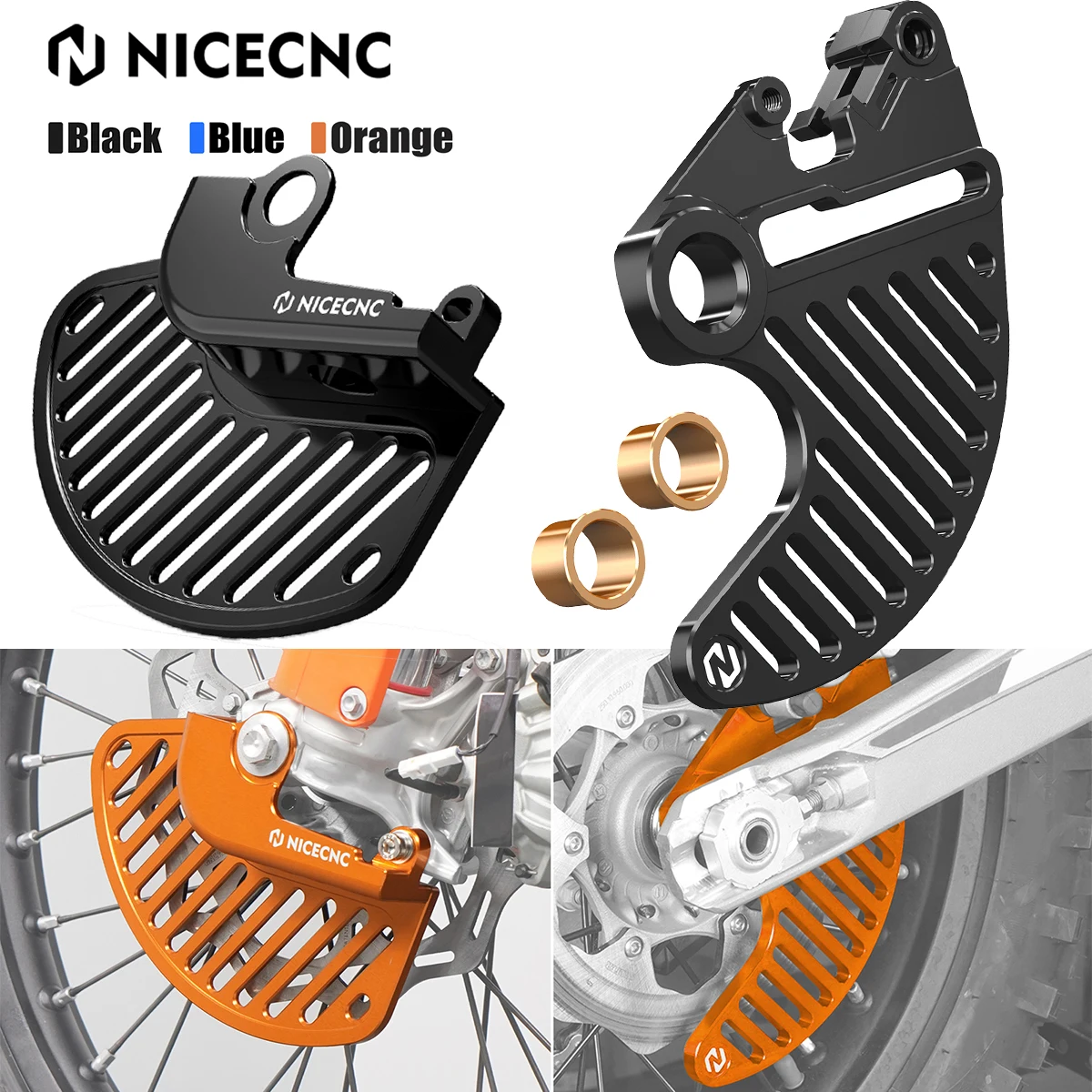 

NICECNC For 2025 2024 KTM EXC 300 6D TPI XCW XCFW EXCF 500 450 350 300 250 200 150 125 SX XC SXF Front Rear Brake Disc Guard Kit