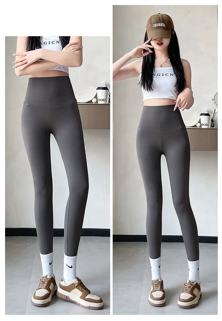 Yoga Pants For Short Woman Women American Bootleg Dressing Sporty Clothes Straight Small Colors Quick Luster Plush Pantyhose Ins