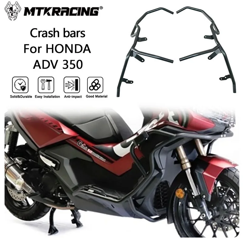 

MTKRACING Crash bars For HONDA ADV 350 2022-2024 Engine Bumper Guard Frash Stunt Cage Crash Bar Engine Frame Protector