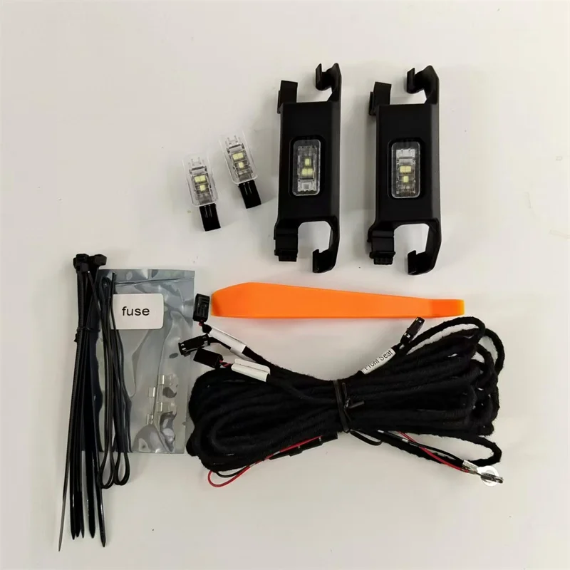 تسليط الضوء على 3LED سيارة الداخلية LED Footwell ضوء القدم خطوة الفضاء ترقية ضوء لشركة فولكس فاجن جيتا ID.4 Tayron T-Roc Talagon TCross #5