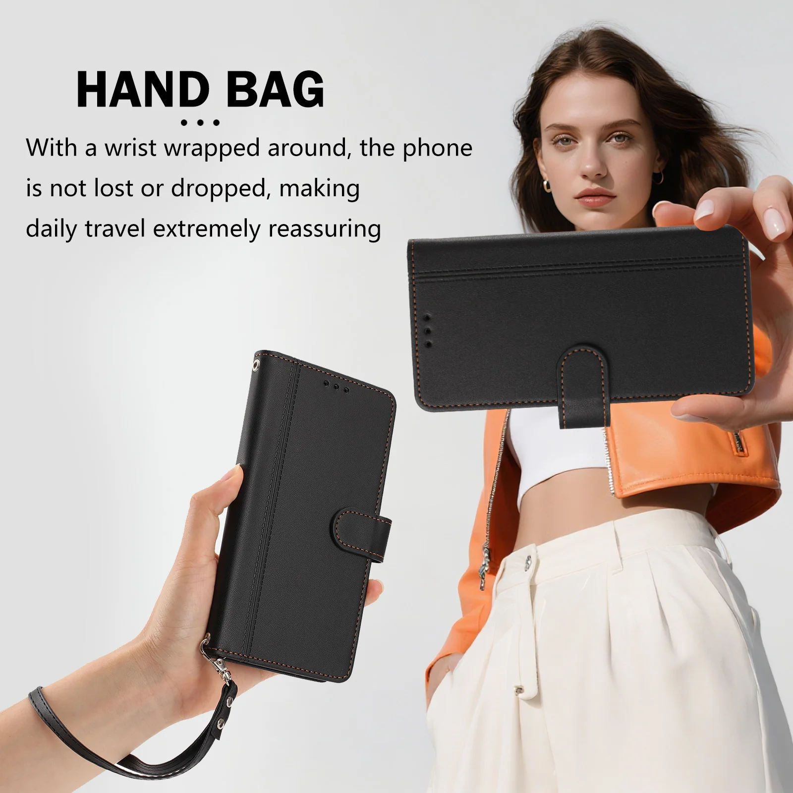 PU Leather Phone Case For Xiaomi POCO X8 Pro Max F8 Ultra F7 M8 M7 C65 Wrist Rope Lanyard Card Slots Wallet Holder Cover Funda view 4