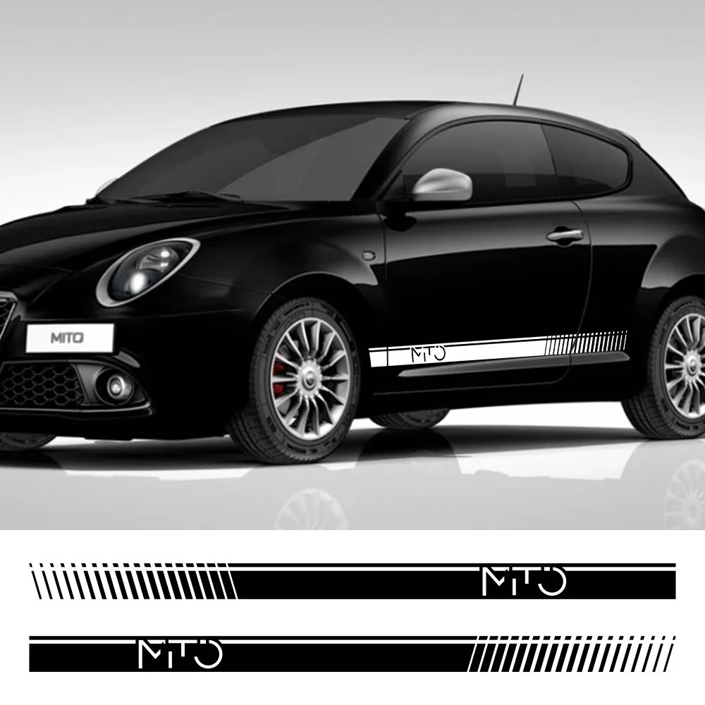 Car Door Side Sport Style Stickers For Alfa Romeo Mito Vinyl Film Decor Decals Kit Auto SUV External Tuning Accessories