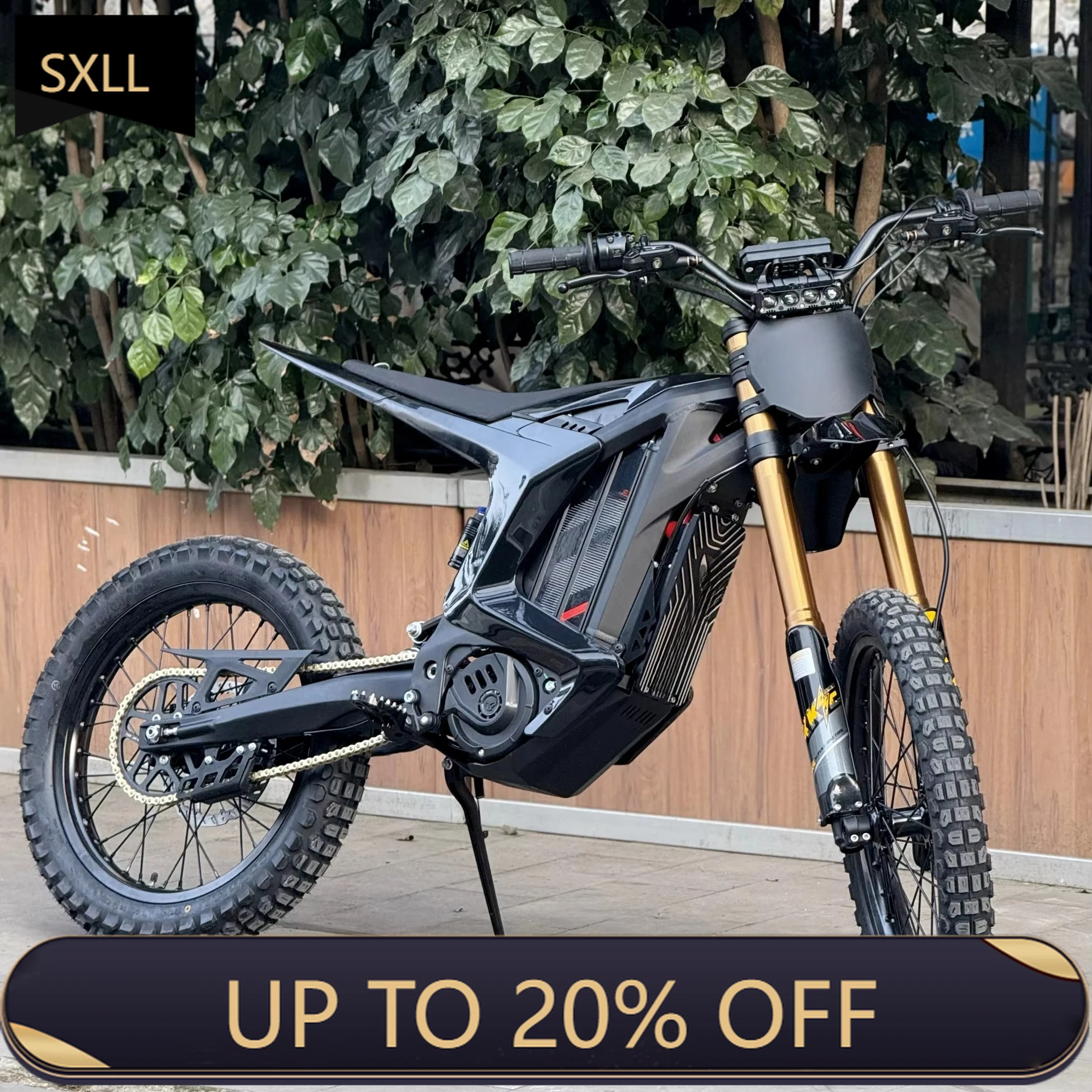 

SXLL 2025 Gold/Black Fork Arctic Cloud Leopard XE Pro S Electric Motorcycle 72V 55Ah Powerful 20KW Off-Road Vehicle