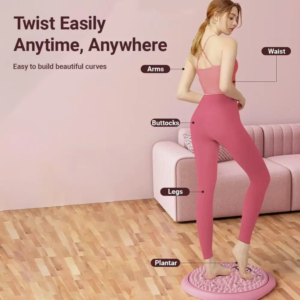 

360 ° Тренажер для пресса Spin Twist Board с противоскользящим покрытием, бесшумный, умный, с счетчиком, портативный, с ЖК-дисплеем, для коррекции фигуры и массажа стоп