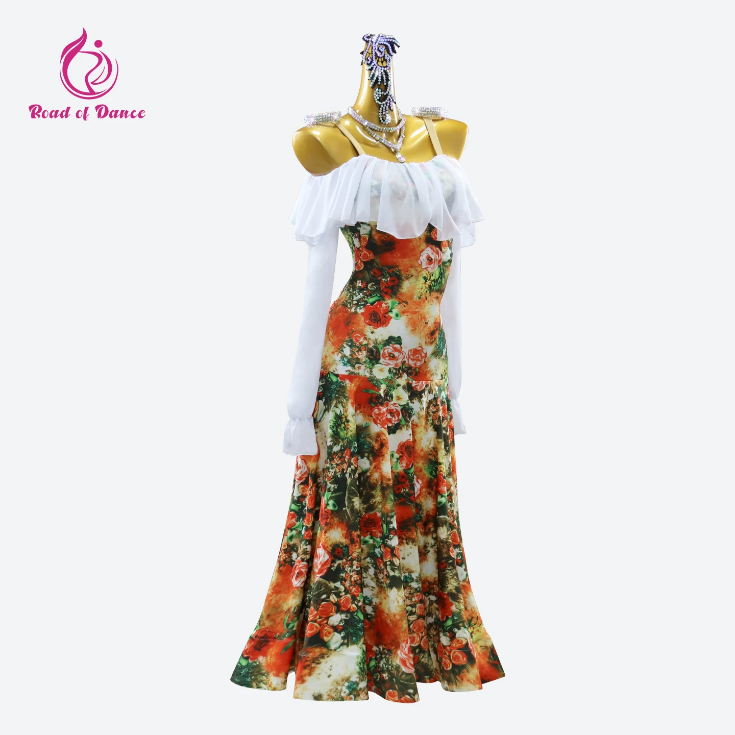 モダンダンスウェア プロムダンスドレス ワルツ衣装 フラメンコ 2025 ステージスーツ スタジアム カーニバル イブニングウェア レディース 長袖
