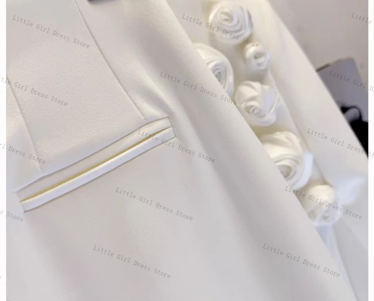 White Scarf Women Suit Set 2 Piece Blazer Pants Trouser 3D Flower Formal Office Lady Jacket Prom Wedding Bride Coat Customized