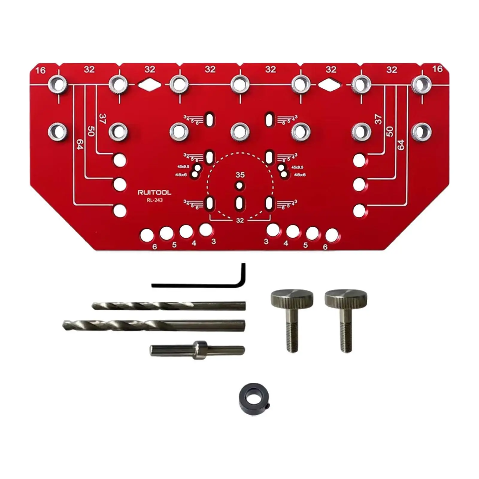 Shelf Pin Jig and Hinge Jig 2-in-1 Cabinet Hole Pag Jig Template for Cabinet