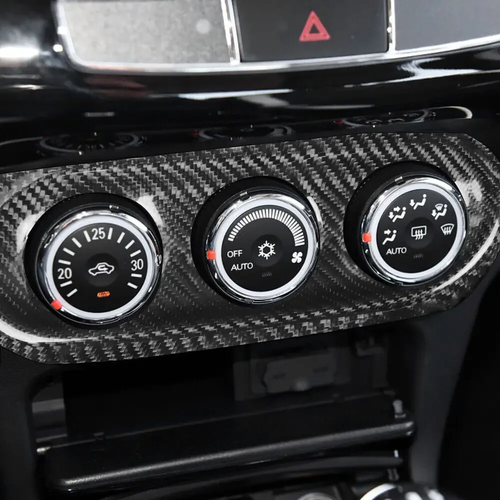 For Mitsubishi Lancer EVO X 10 2008-2015 Real Carbon Fiber Car Console Dashboard AC Panel Gauge Pod Pointer Cover Trim Frame