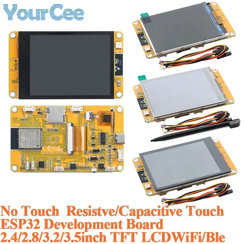 ESP32 Development Board 2.4 2.8 3.2 3.5 inch LCD Display Screen Wifi Wireless Ble Smart LCD Module Resistive Capacitive Touch