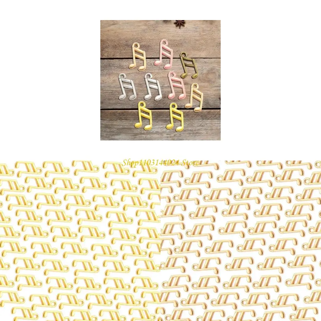 

N5KE 100 Pieces Decorative Musical Note Charm for Necklace Creations Jewelry Supplies