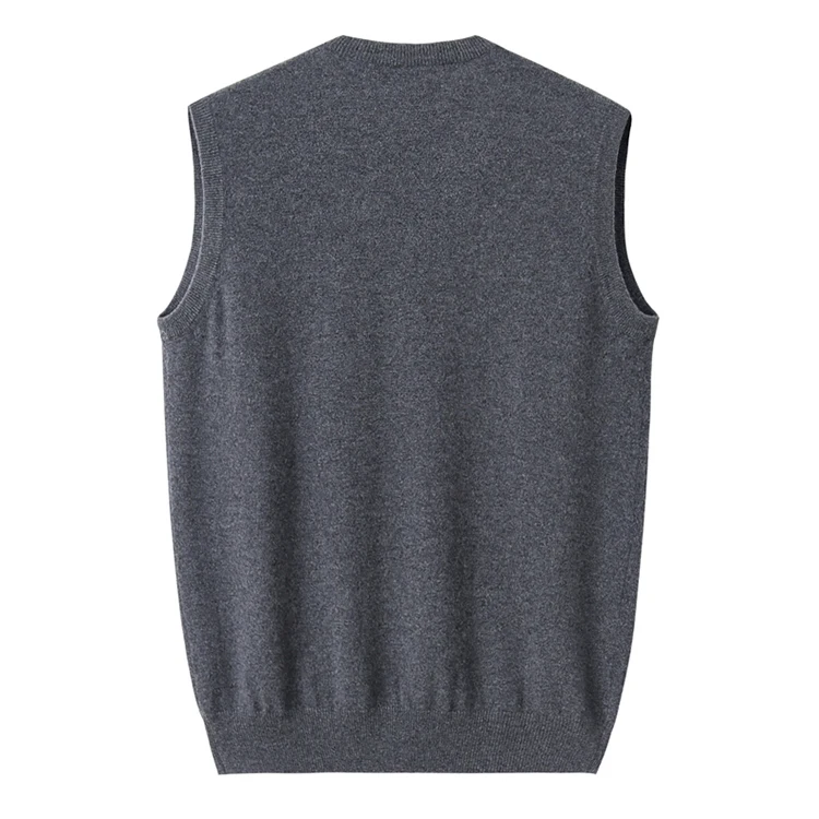 الرجال الصوف الكشمير الصلبة الخامس الرقبة أكمام البلوز سترة سترة أعلى