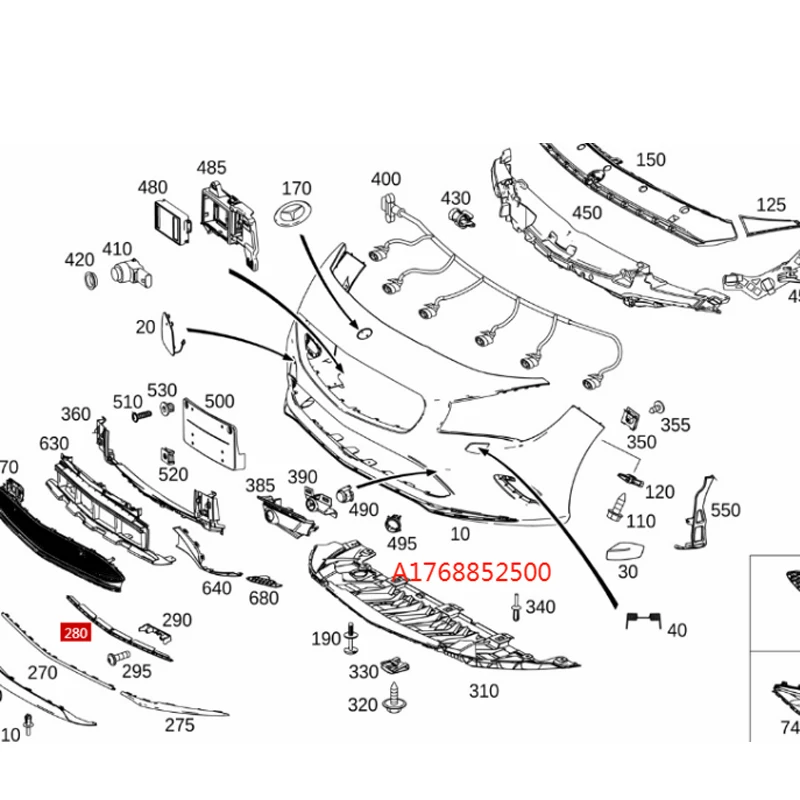 

W167 W221 W213 W238 W257 A2215000216 A2047200180 A2135050930