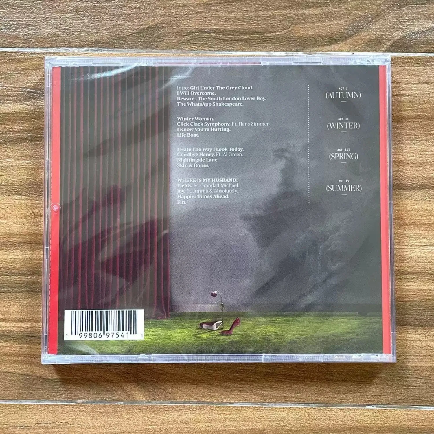 Western Pop Emotional Music CD, Stormy Meadow Red Dress Female Art Photography Themed Cover, High-Quality Track Collection view 3