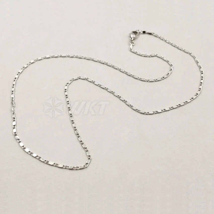 

WT-N1039 Wholesale Clasp Cirular Chain Necklace 18'' long brass simple chain in best plated Necklace Gift All-match Jewelry girl