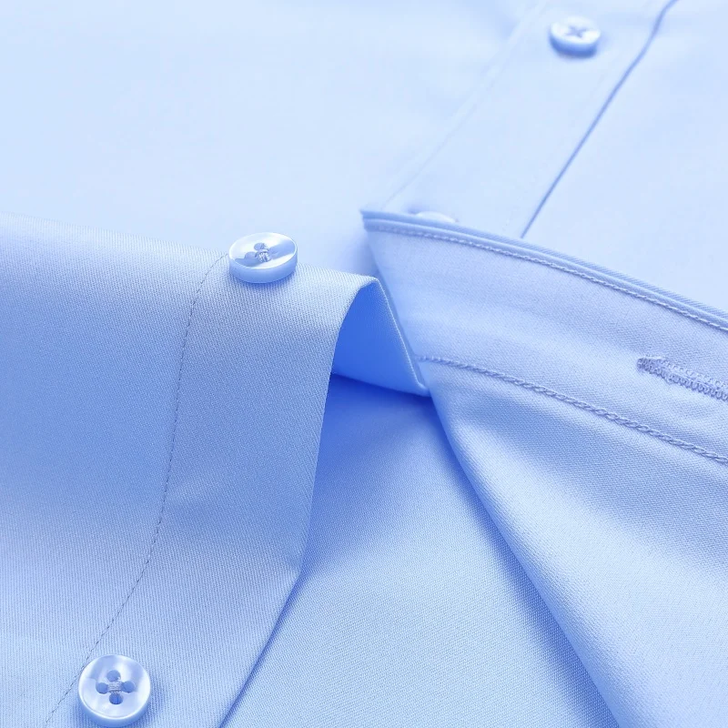 8XL 7XL Alginate fiber Men's Long Sleeve Shirt & Men Shirt Short Sleeves Business Casual White Shirt Men Long Sleeve Slim Fit