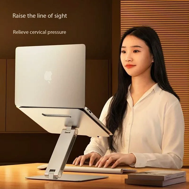 調整可能なラップトップスタンド,デスクトップ作業用の金属ホルダー,すべてのMacbook,コンピューター,ノートブックに適しており,高品質