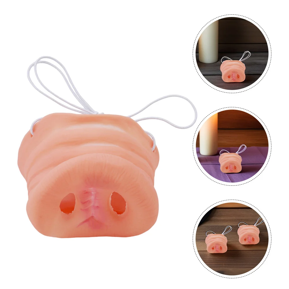 

6 шт., маска для косплея со свиньей, реалистичный латексный нос для Хэллоуина, забавный костюм животного, аксессуар, портативная тематическая вечеринка на ферме