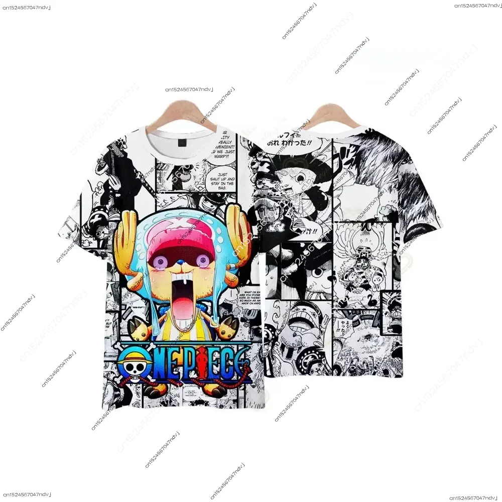 قطعة واحدة لوفي ثلاثية الأبعاد مطبوعة تيشيرت صيفي الكبار الرجال/النساء الشارع الهزلي نمط ملابس الفتيان/الفتيات مضحك الكرتون قصيرة الأكمام بلايز