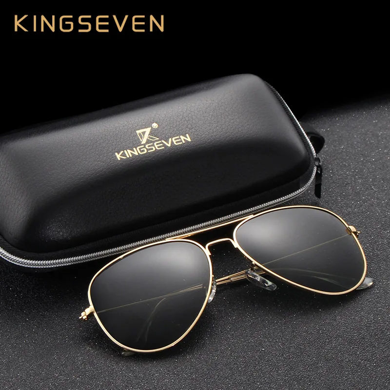 58mm Retro Classic Sunglasses Polarized Women KINGSEVEN Brand Female Sun glasses For Women Fashion Oculos Designer Shades