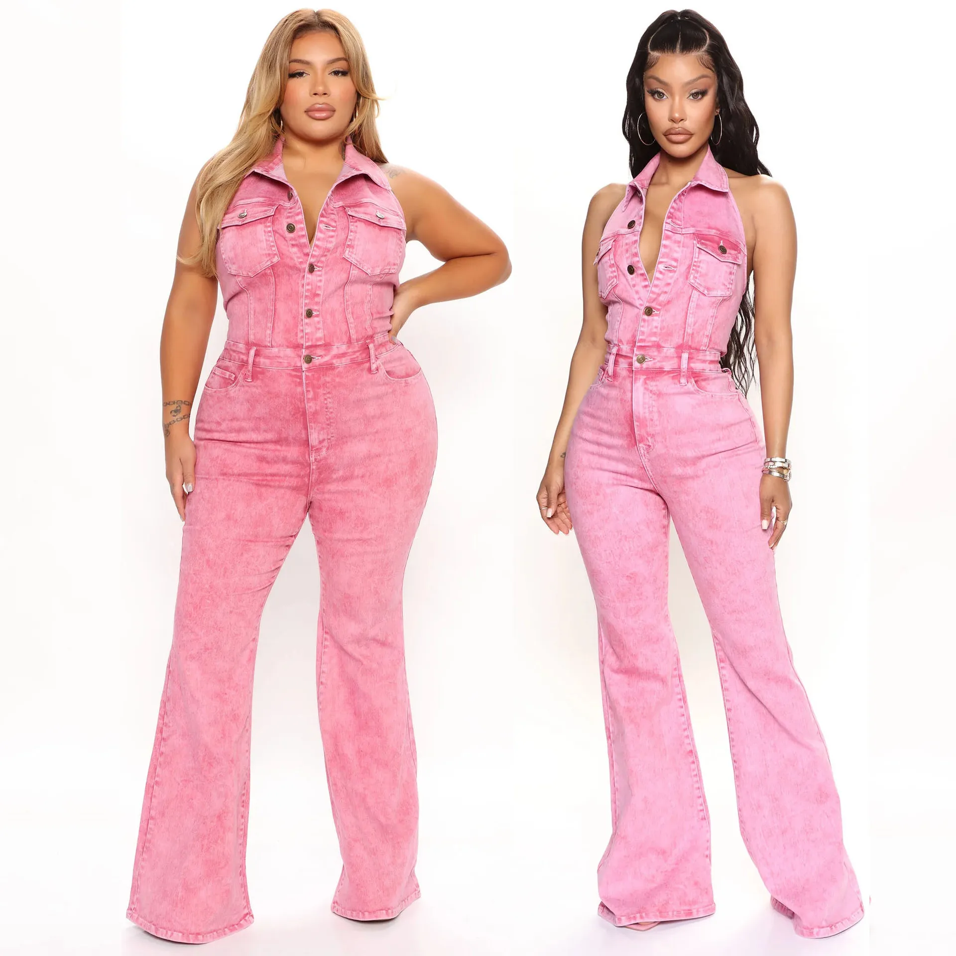 

Sexy Backless Jumpsuit Pants | TikTok Viral Halter Neck Overalls Stretchy Workwear Romper Insta Baddie Outfit | S-XXL f234