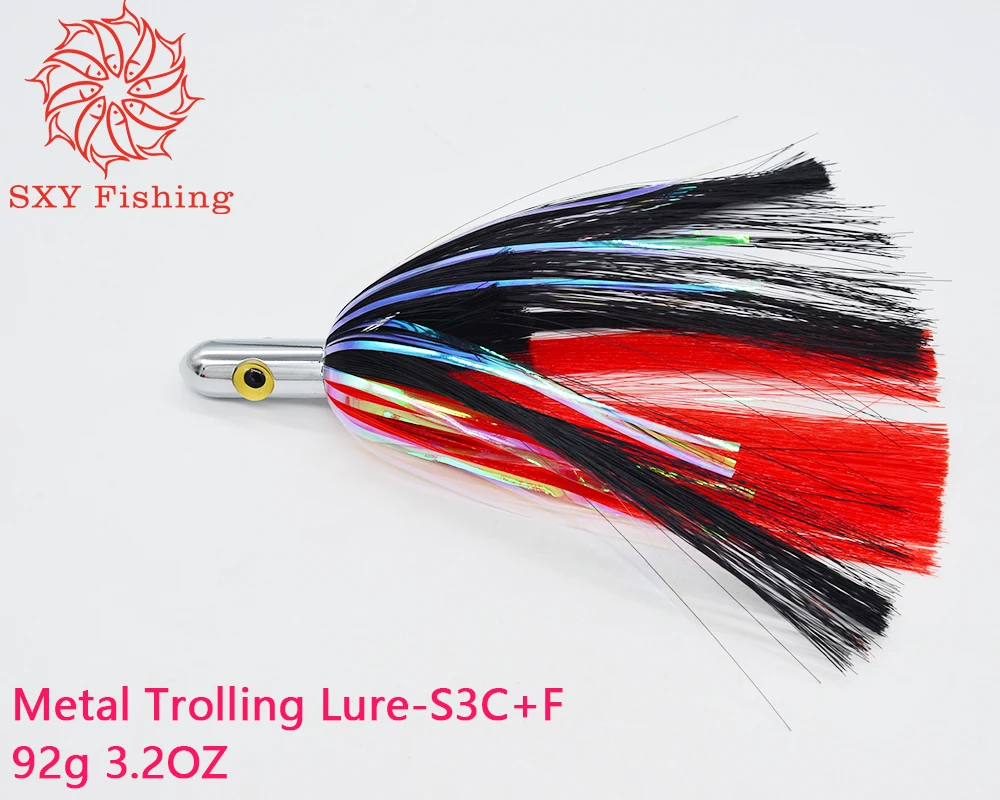 

SXY FISHING Metal Trolling Bait Big Game Lures Fishing Lure Saltwater Bait Marlin Fish Lure Deep Sea Towing Bait S3C+F 9inch