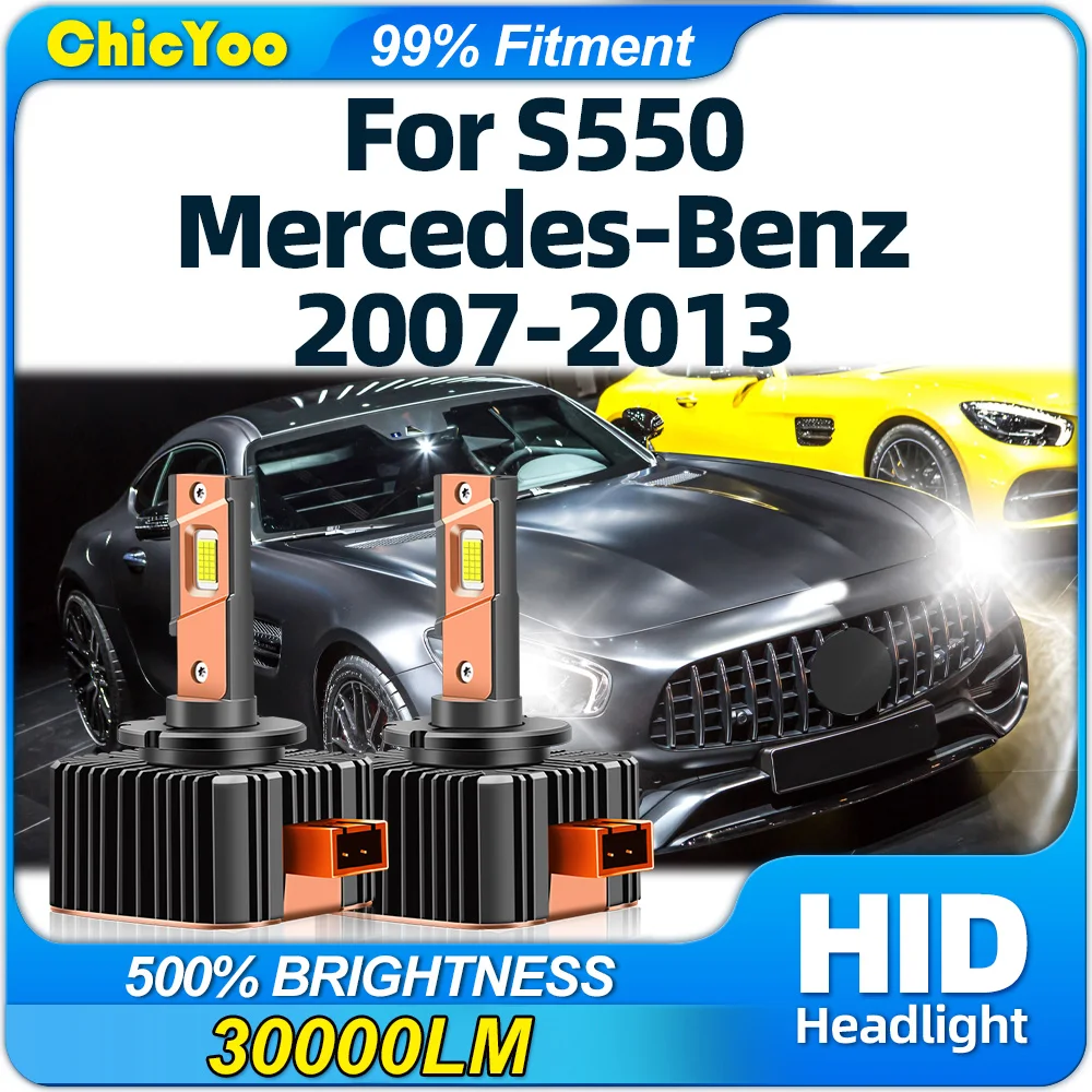 

30000LM Canbus LED Headlight Bulbs 6000K HID Xenon Lamps 12V Plug&Play For Mercedes-Benz S550 2007 2008 2009 2010 2011 2012 2013