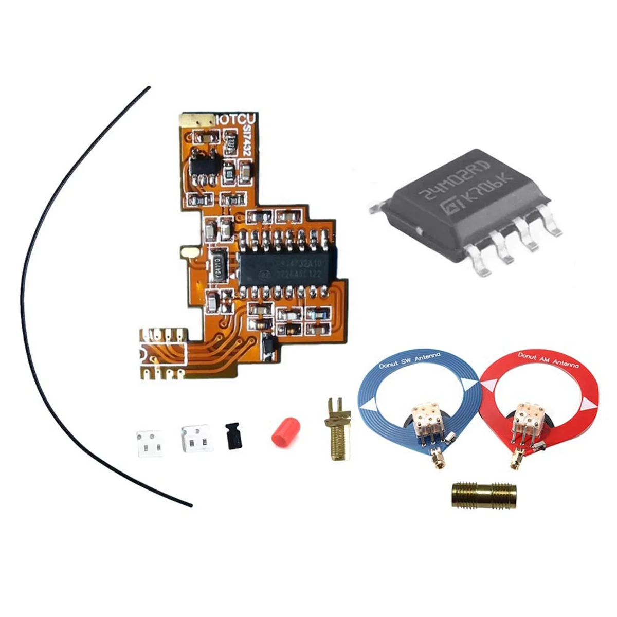 SI4732 FPC Modification Module+2xDonut Antenna+2M Chip for Quansheng K5 K6 HF Shortwave Reception/Dual Antenna Solution