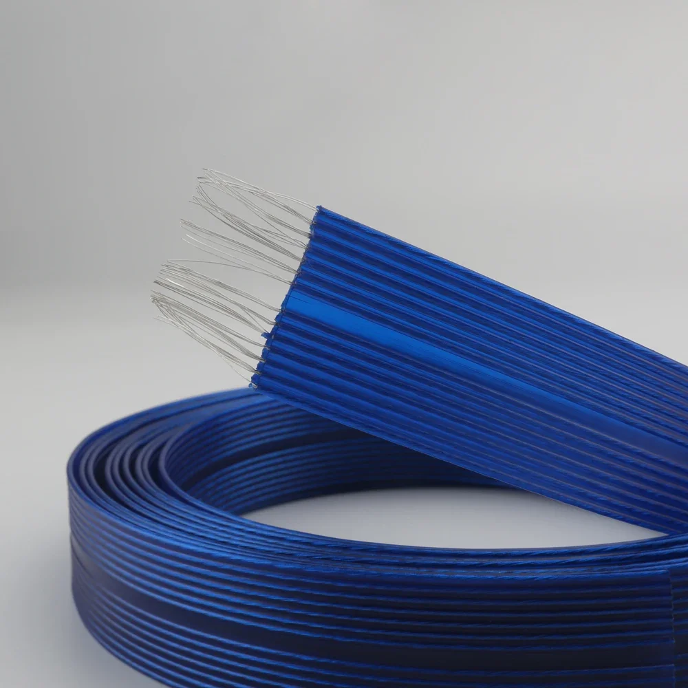 Audiocrast 99.998% 실버 도금 하이파이 오디오 스피커 케이블, 플랫 하이엔드 스피커 케이블, 오디오 애호가, F1409B