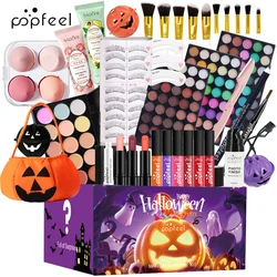 Kit de maquillaje todo en uno, juego de maquillaje, paleta de sombra de ojos, brillo de labios, lápices de cejas, pinceles de maquillaje, etc., regalo para mujeres, niñas y adolescentes