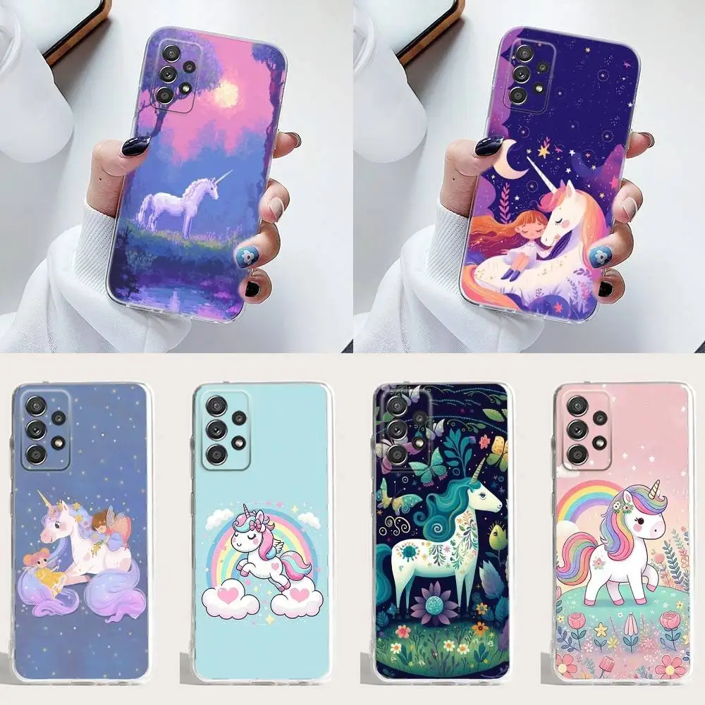 

Unicorn Wallpaper Horse Phone Case Silicone For Samsung S30,23,21,22,20 FE lite,S10,9,PIus Note20ultra Soft Transparent