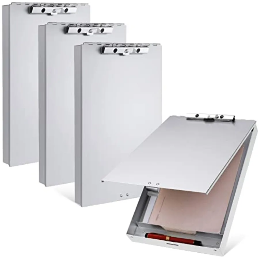 

Алюминиевый планшет-клипборд с отсеком для хранения, металлический планшет-папка формата Letter, держатель для документов, портфолио, планшет-клипборд с зажимом, коробка для хранения N