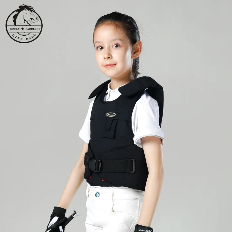 Child Equestrian vest Kid Equine Bady Protector Boy Riding Horses Vest Girls Body Protection Unisex S M L size Black Vest