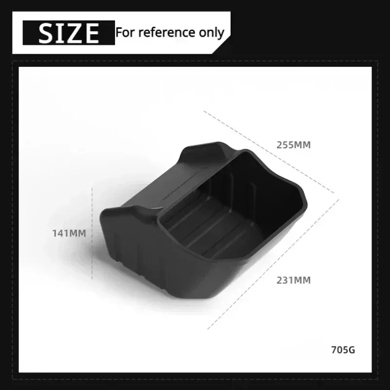 For Tesla Model 3 Highland 2024 Rear Seat Storage Box Waterproof Backseat Storage Tray For Tesla New Model3+ Auto Accessories