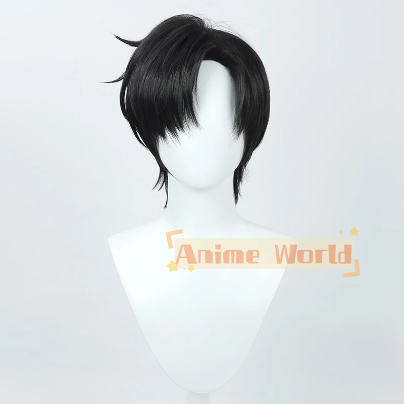 Moon Crystal Chiba Mamoru Cosplay Wig Black Tuxedo Heat Resistant Synthetic Hair Halloween Party Role Play + Free Wig Cap