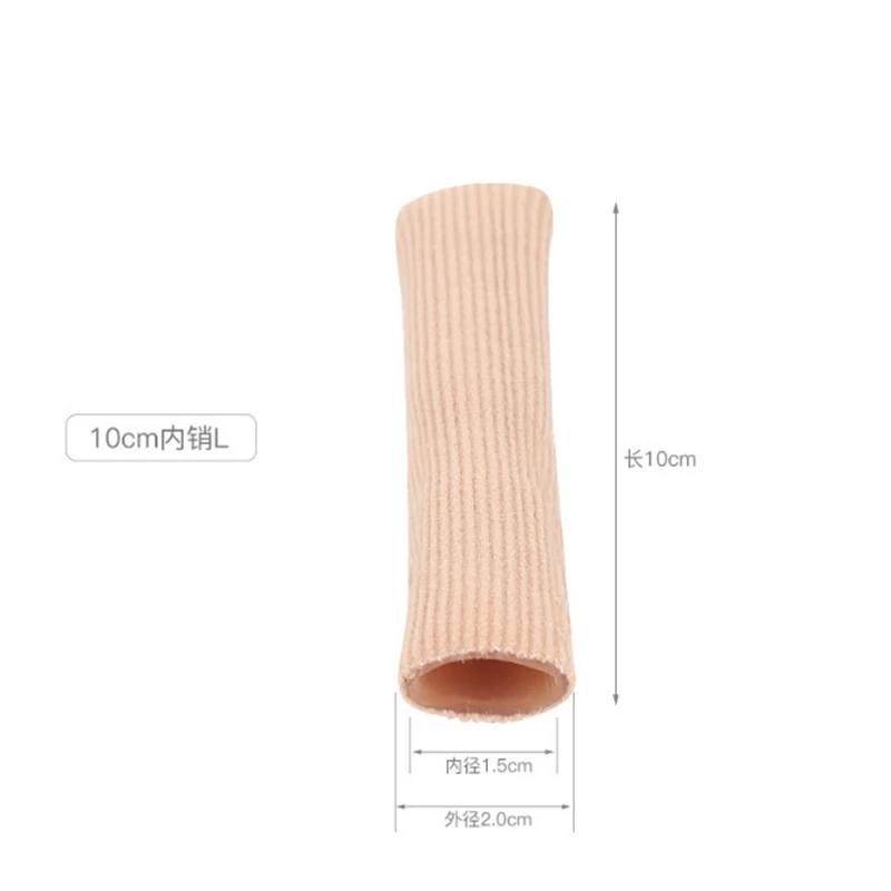 Funda de tela para piezas, Protector acanalado de Gel para dedos de los pies, tubo para aliviar el dolor, herramientas para el cuidado de los pies, 1 unidad