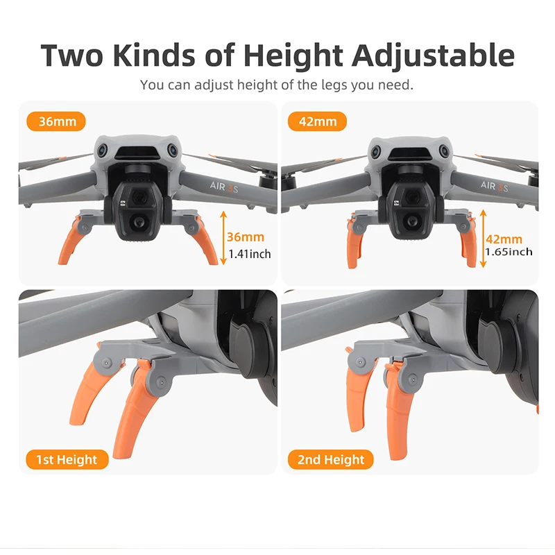 Landing Gear For DJI Air 3/Air 3S Foldable Extension Support Legs Protective Support for DJI Air 3/3S Drone Accessories