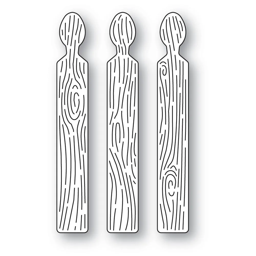 Woodgrain Fence Pickets Birthday Metal Cutting Dies for New Arrivals 2023 Scrapbooking Frame Card Craft Supplies