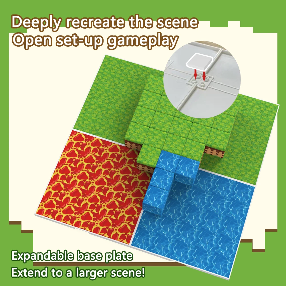 لوحة قاعدة مغناطيسية عالم مغناطيسي بنة كتلة مغناطيسية متنوعة تتطابق مع ألعاب ألغاز مغناطيسية للأولاد والبنات